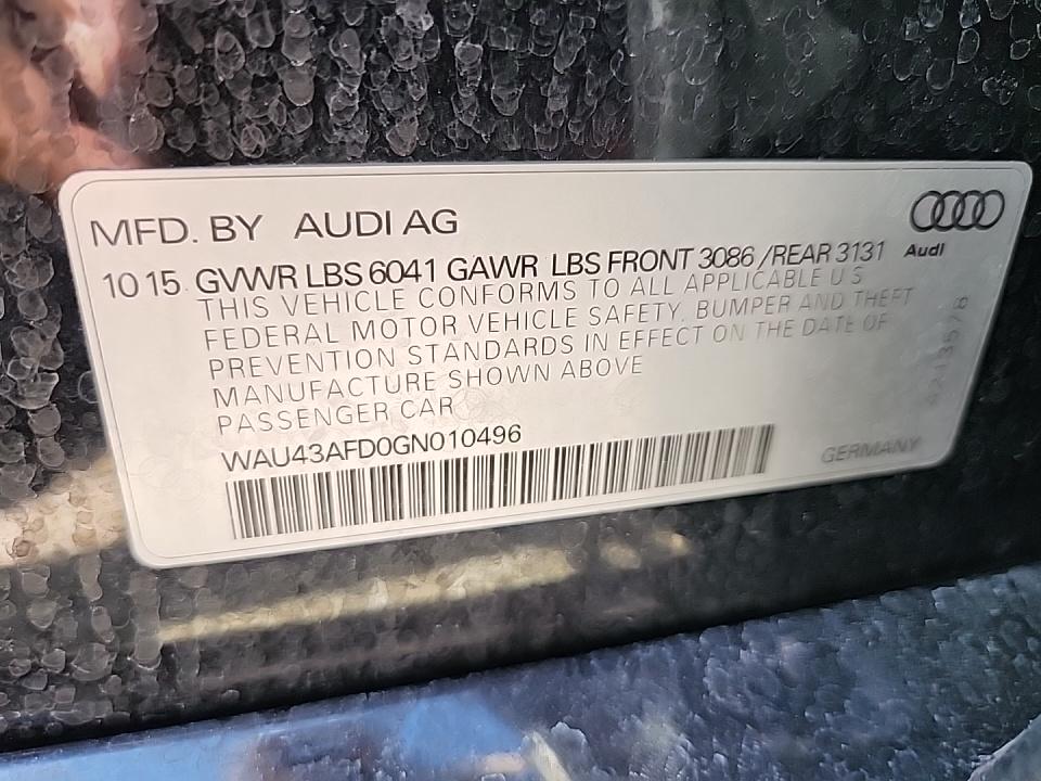 2016 Audi A8 L 4.0T Sport AWD