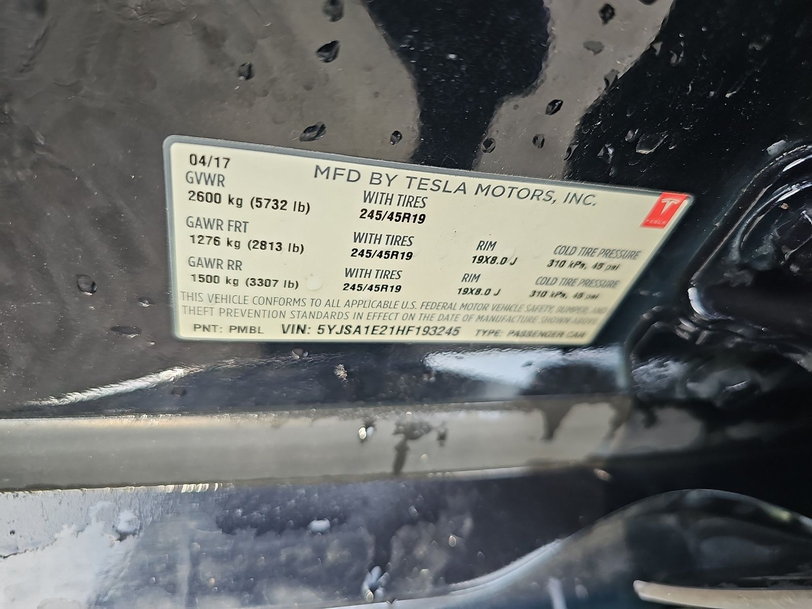 2017 Tesla Model S 75D AWD