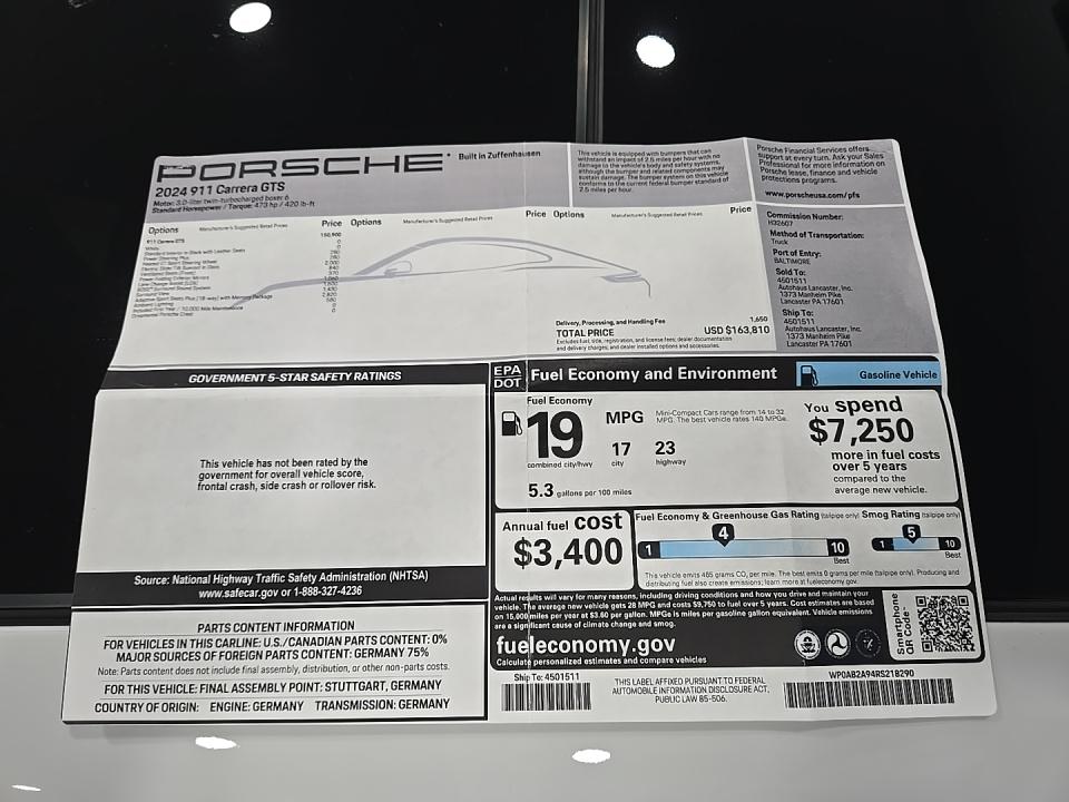 2024 Porsche 911 Carrera GTS RWD