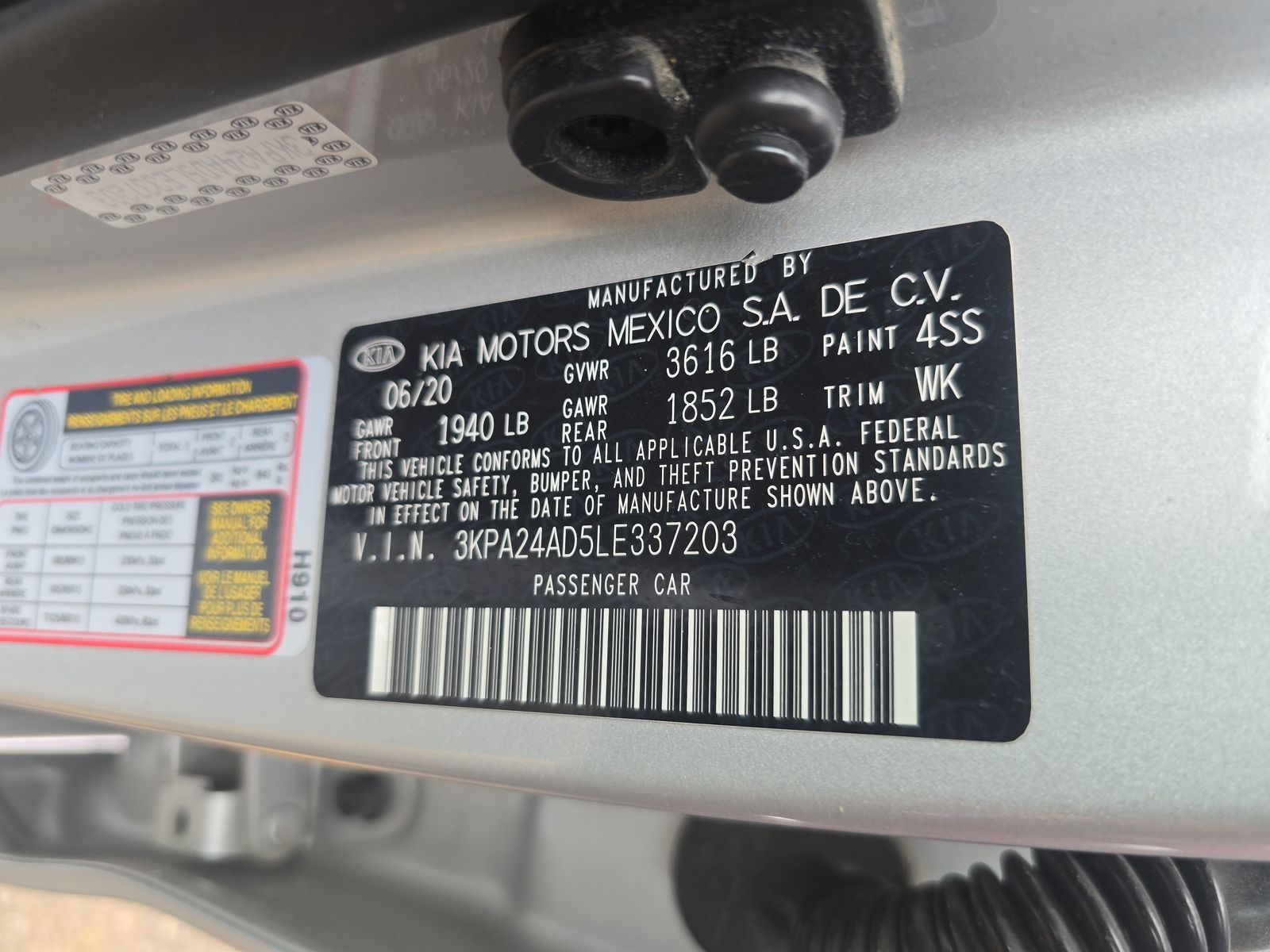 2020 Kia Rio S FWD