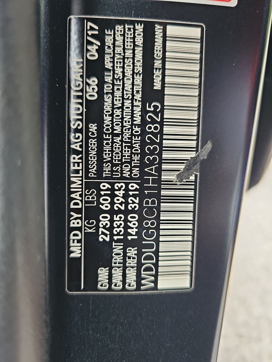 2017 Mercedes-Benz S-Class S 550 RWD