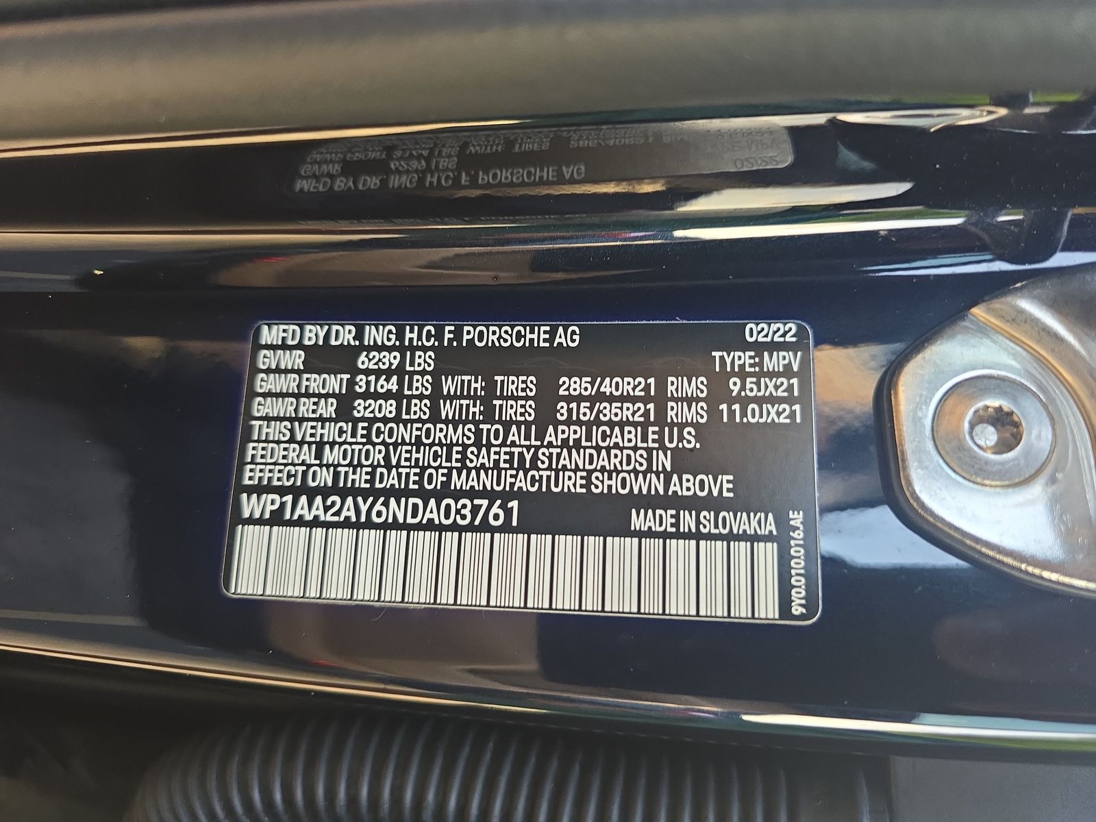 2022 Porsche Cayenne Base AWD