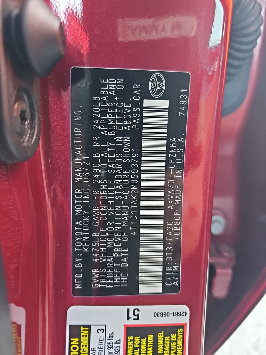 2021 Toyota Camry LE FWD