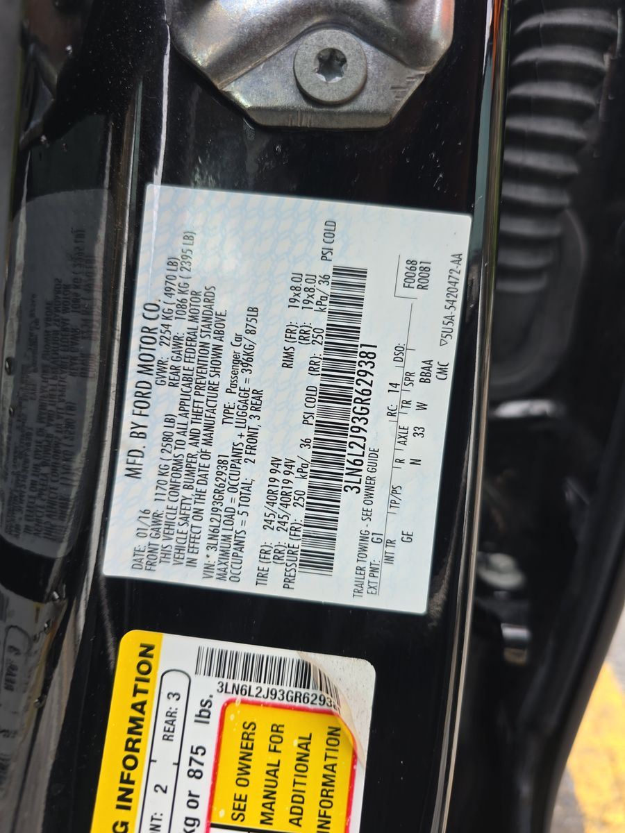 2016 Lincoln MKZ Base AWD