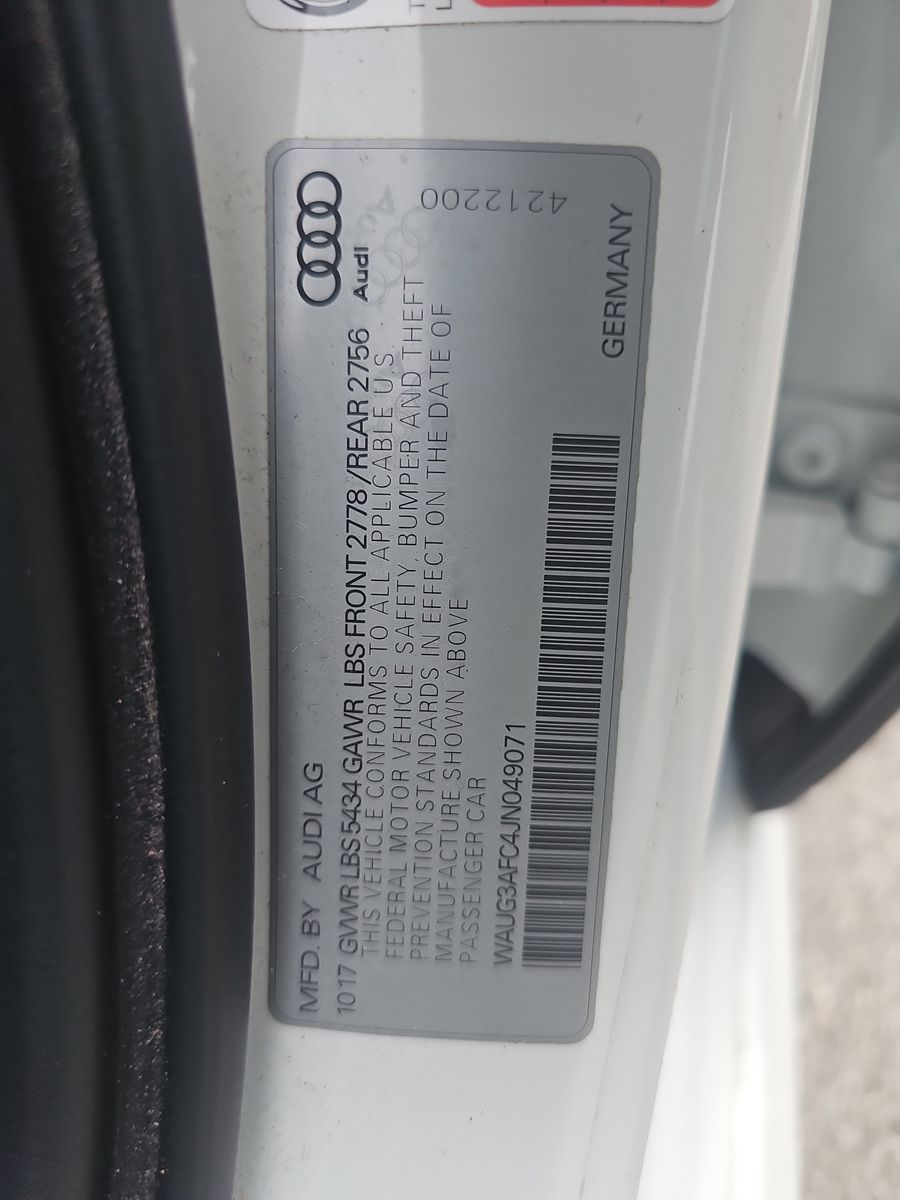 2018 Audi A6 3.0T Premium Plus AWD