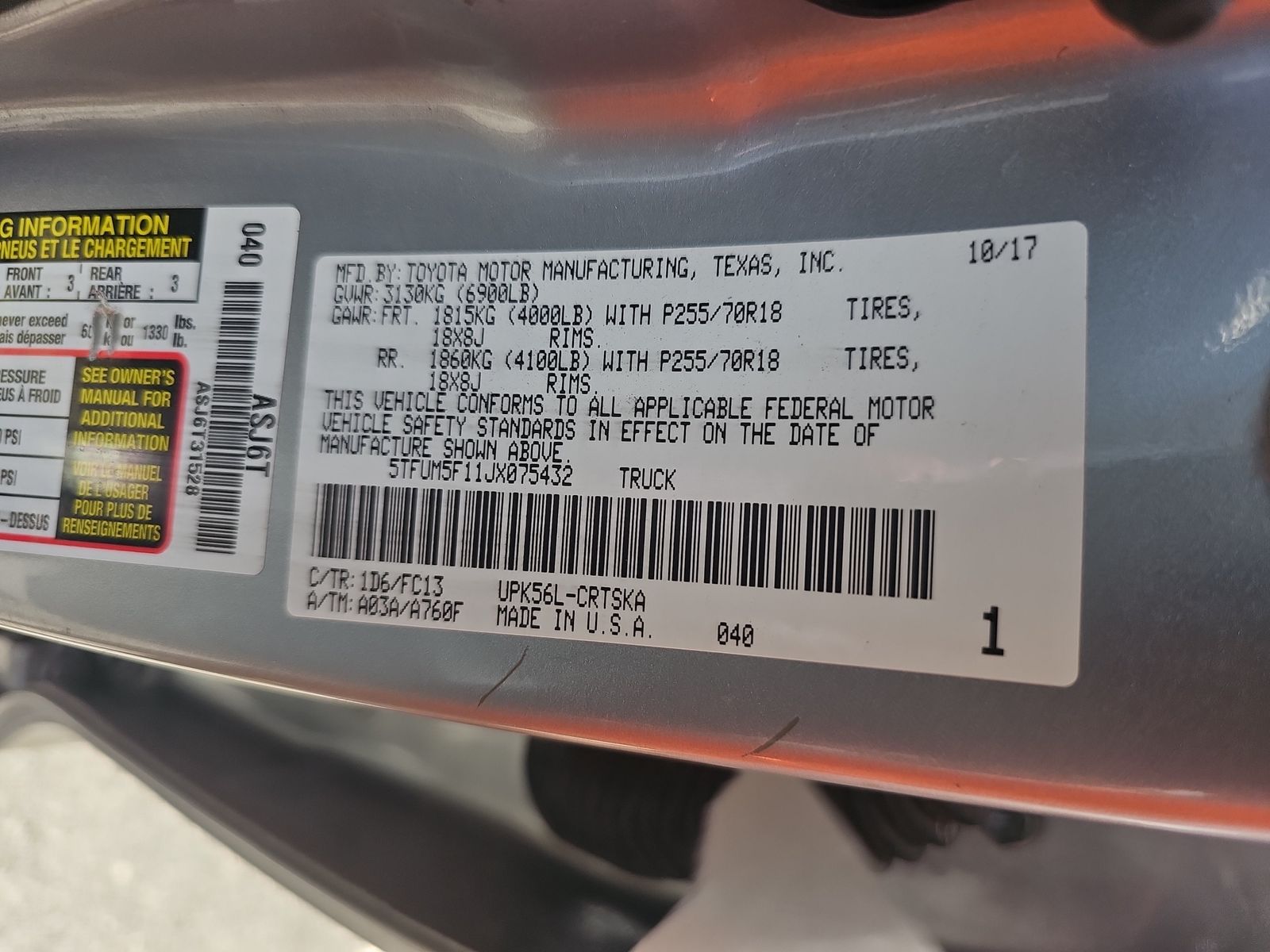 2018 Toyota Tundra SR5 AWD