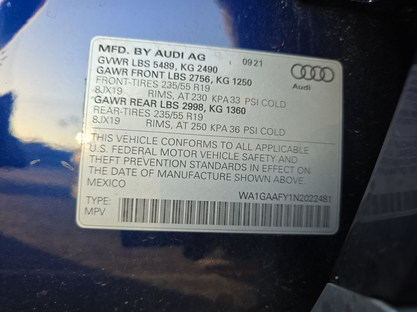 2022 Audi Q5 S line Premium AWD