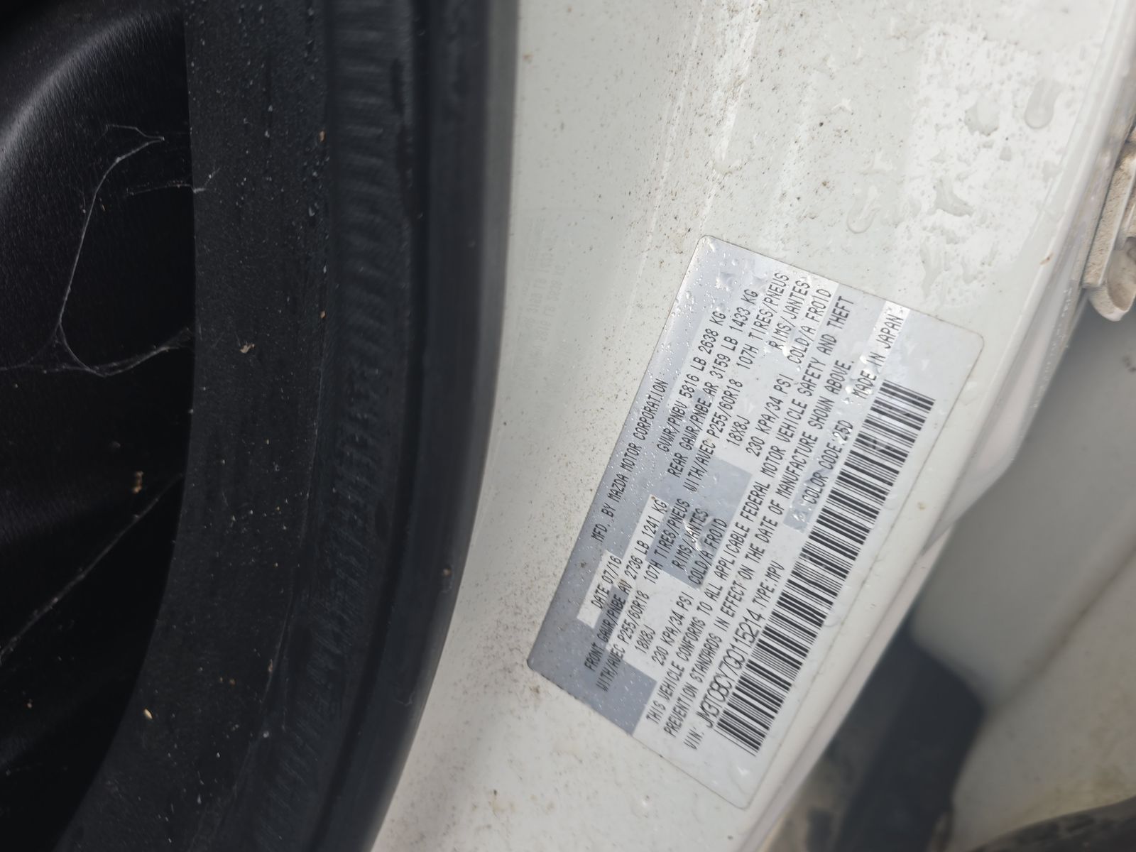 2016 MAZDA CX-9 Touring AWD