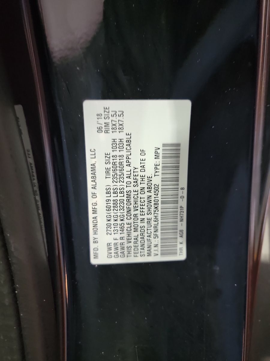 2019 Honda Odyssey EX-L FWD