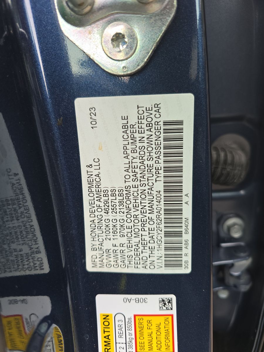 2024 Honda Accord Hybrid EX-L FWD