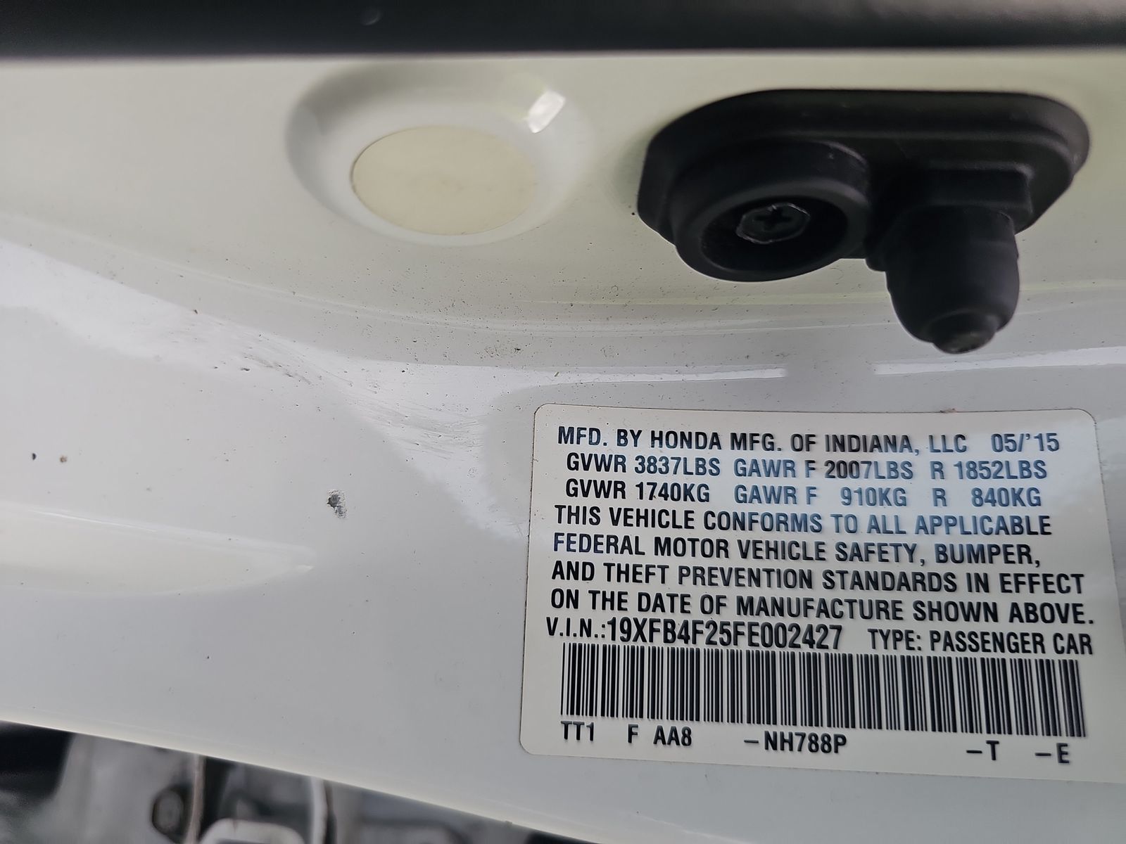 2015 Honda Civic Hybrid Base FWD