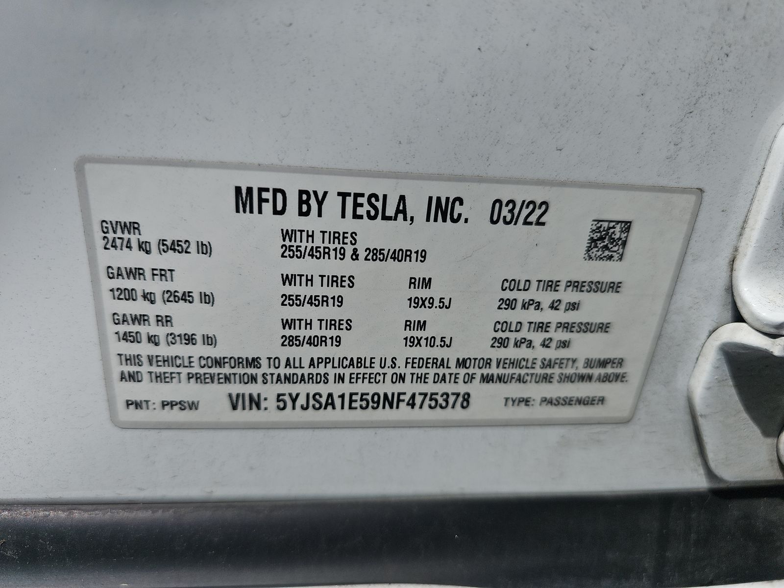 2022 Tesla Model S Base AWD
