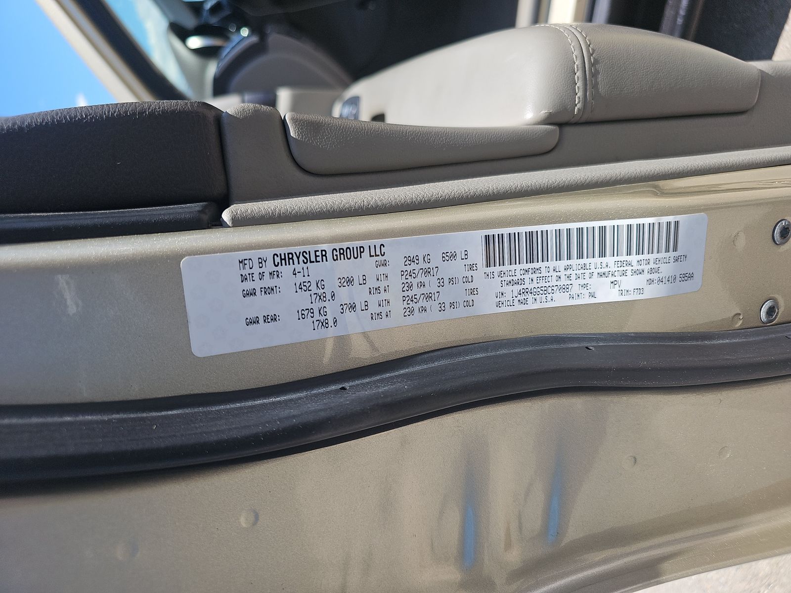 2011 Jeep Grand Cherokee Laredo AWD