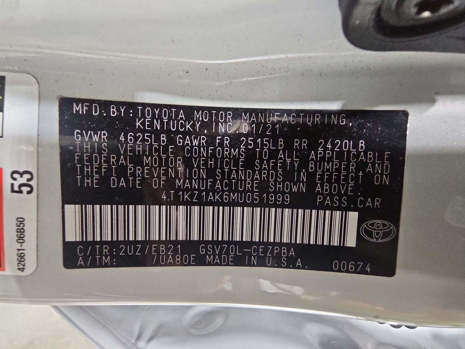 2021 Toyota Camry TRD FWD