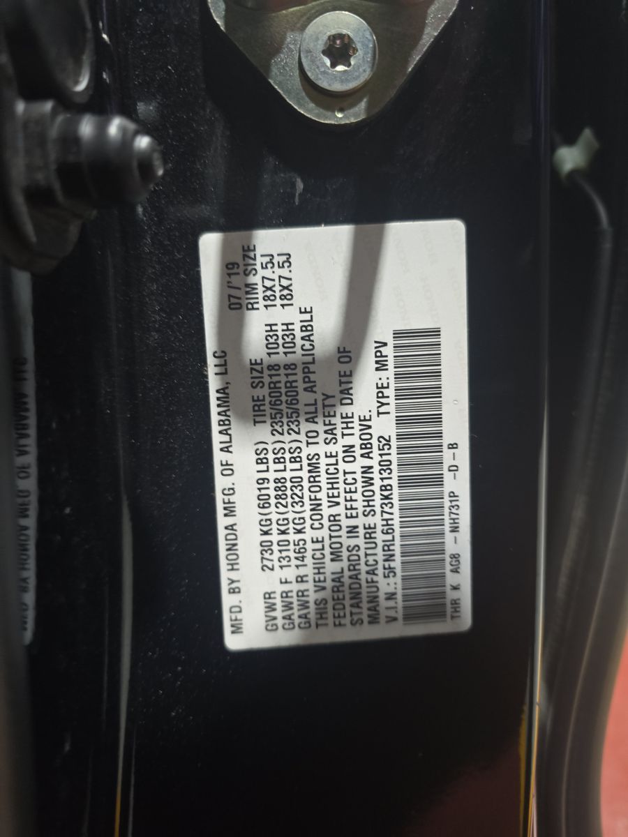 2019 Honda Odyssey EX-L FWD