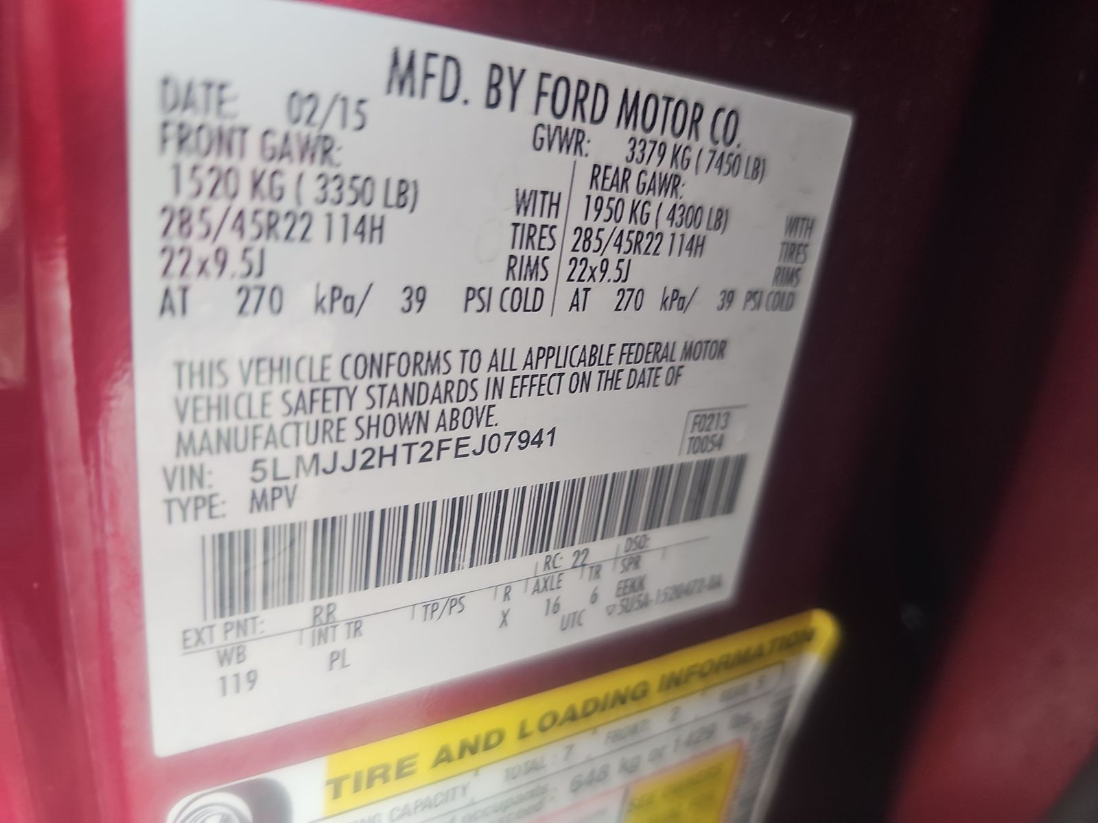 2015 Lincoln Navigator Base RWD