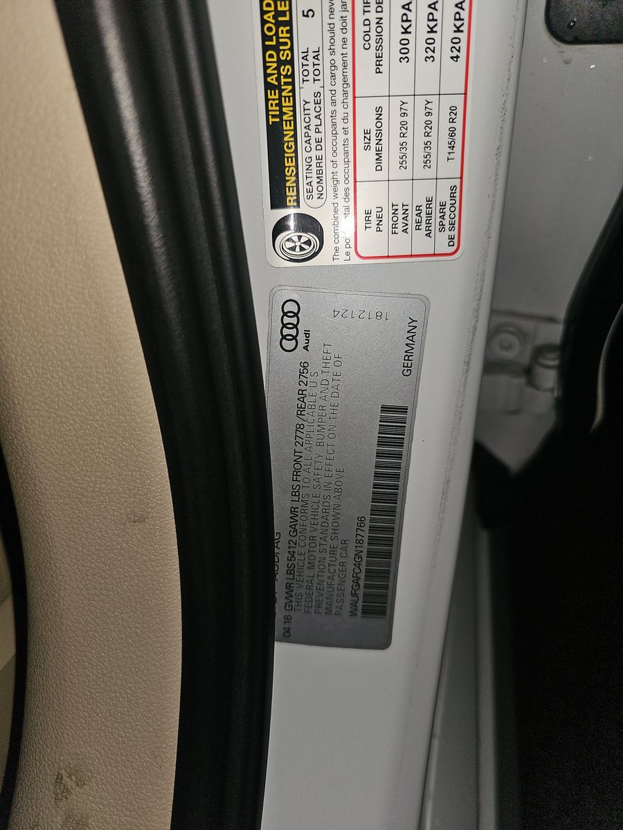 2016 Audi A6 3.0T Premium Plus AWD