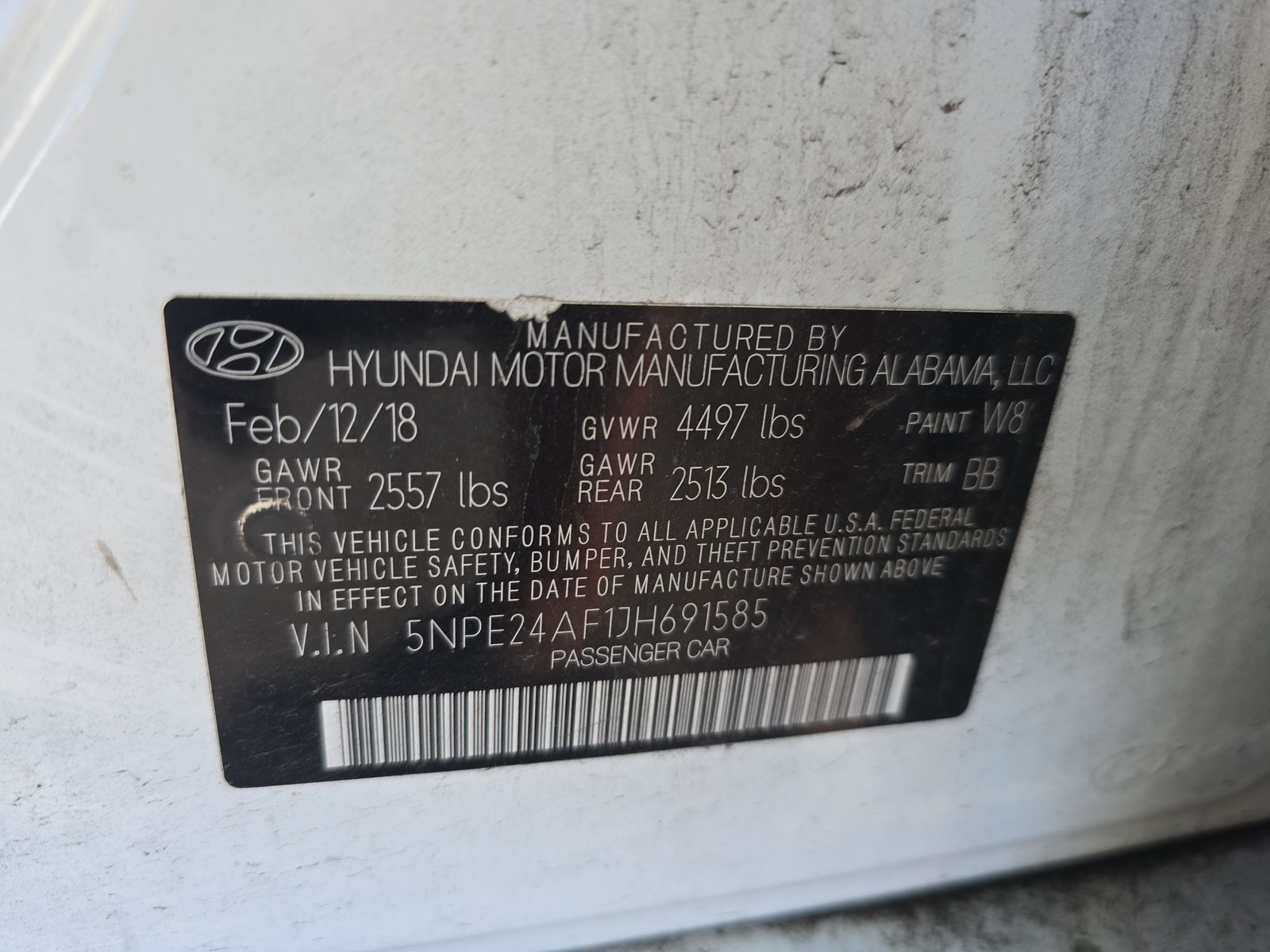 2018 Hyundai Sonata SE FWD