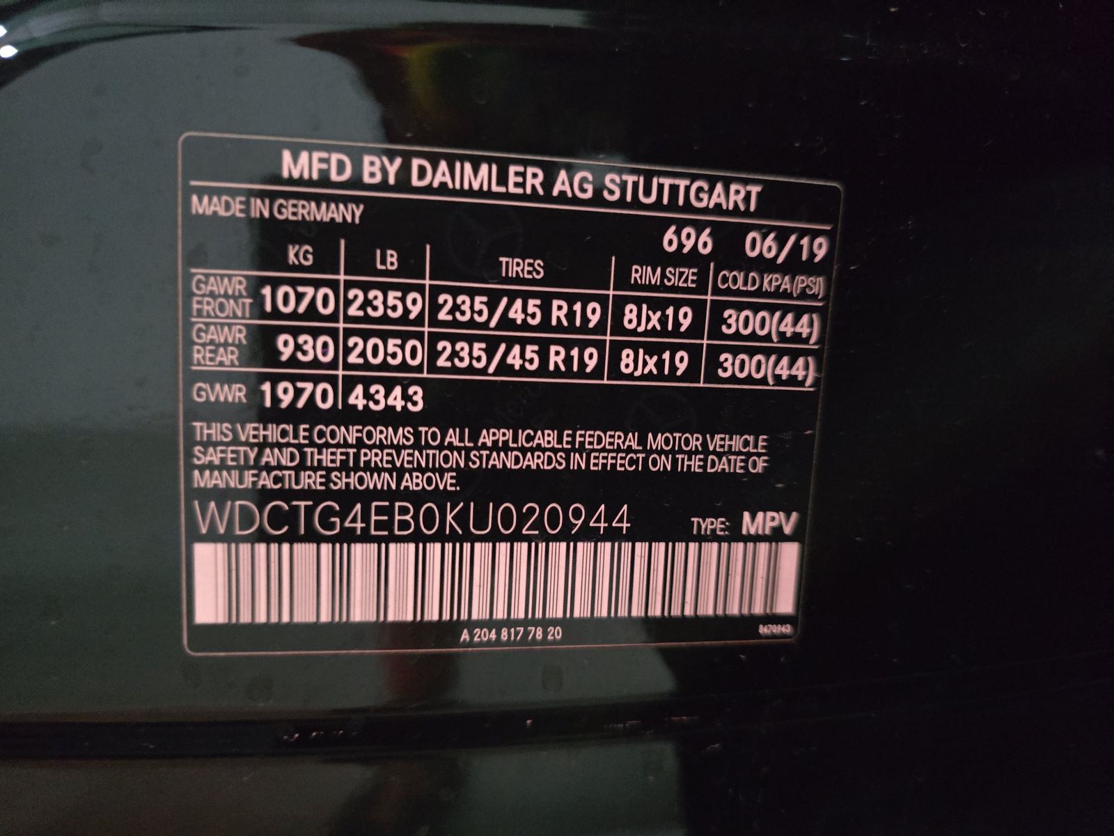 2019 Mercedes-Benz GLA GLA 250 FWD