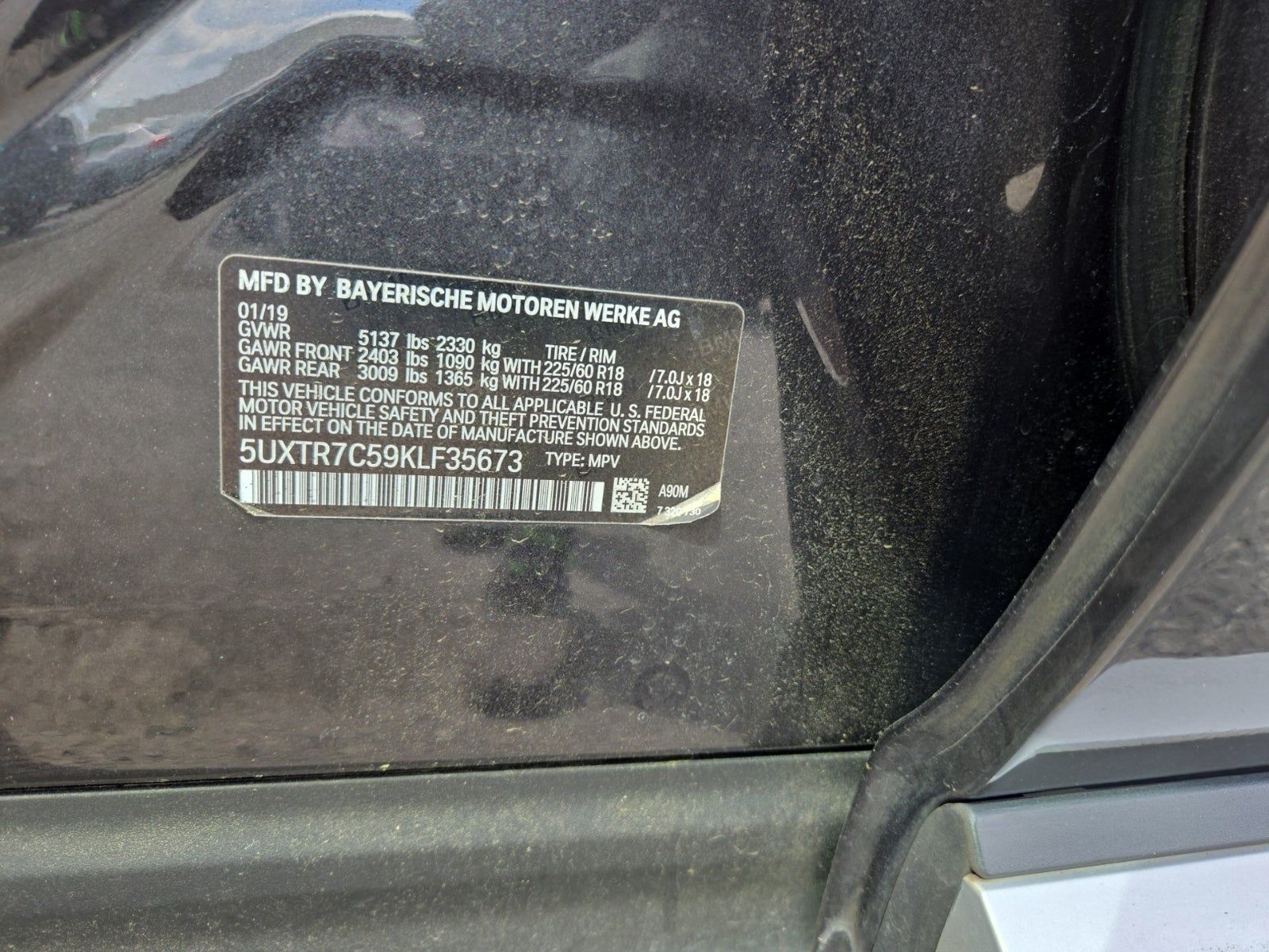 2019 BMW X3 sDrive30i RWD