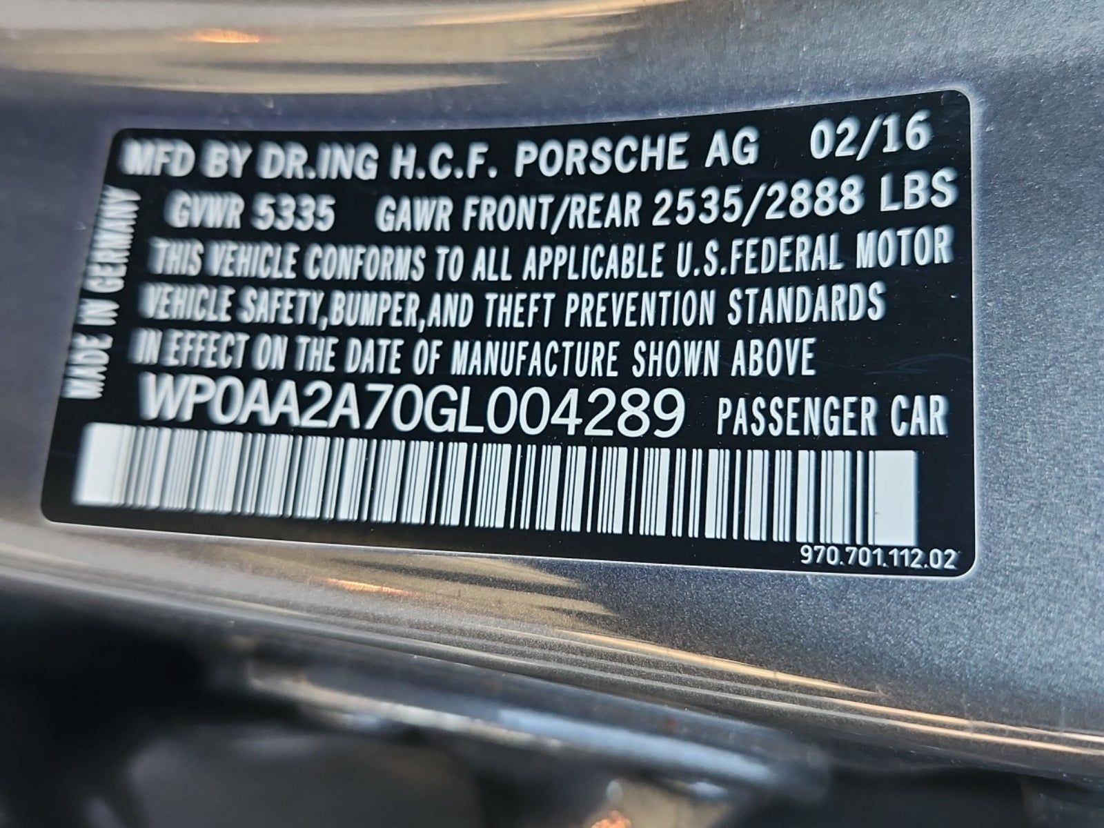 2016 Porsche Panamera 4 Edition AWD