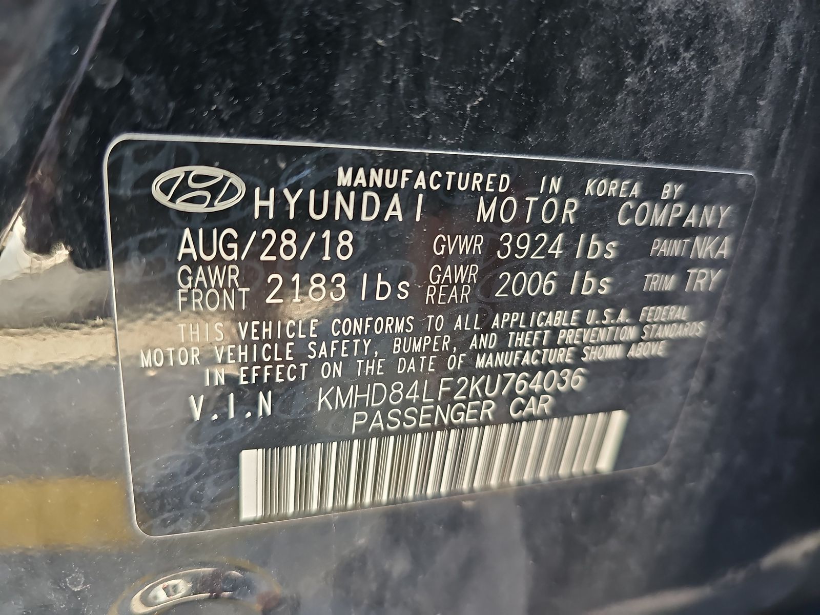 2019 Hyundai Elantra Value Edition FWD