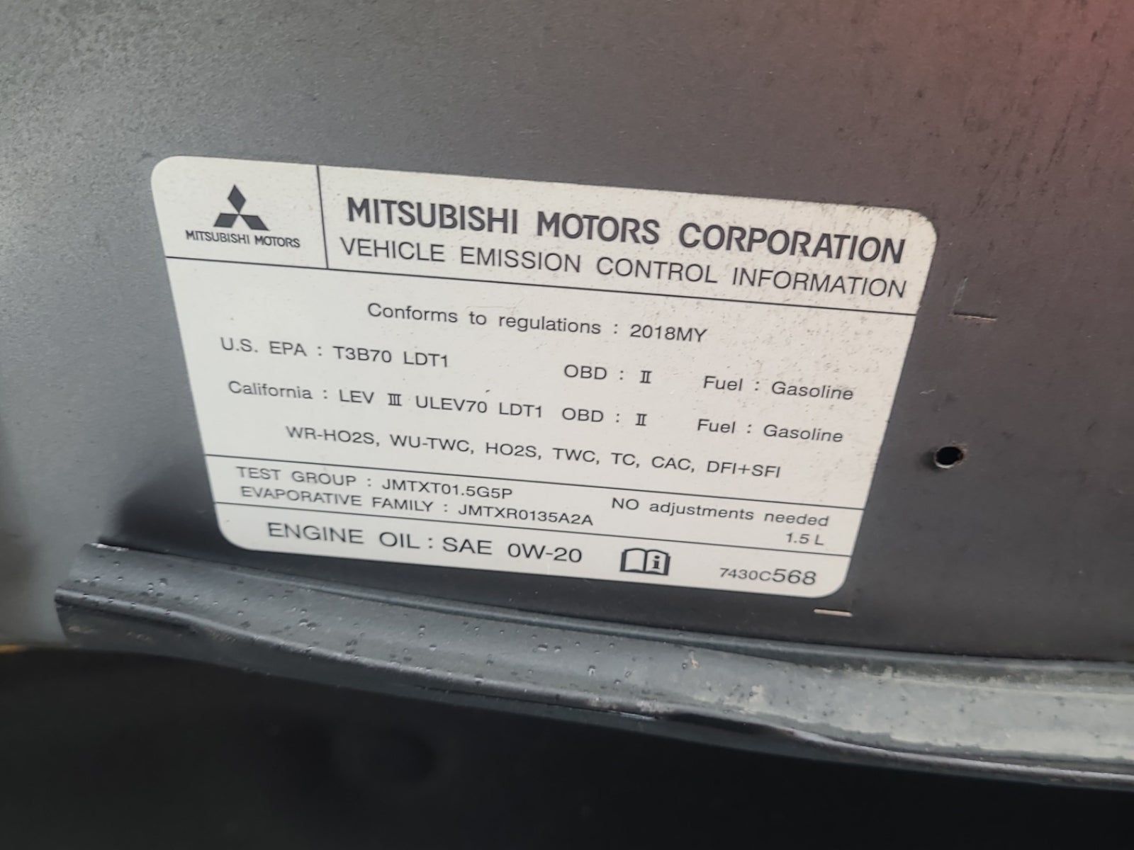 2018 Mitsubishi Eclipse Cross LE AWD
