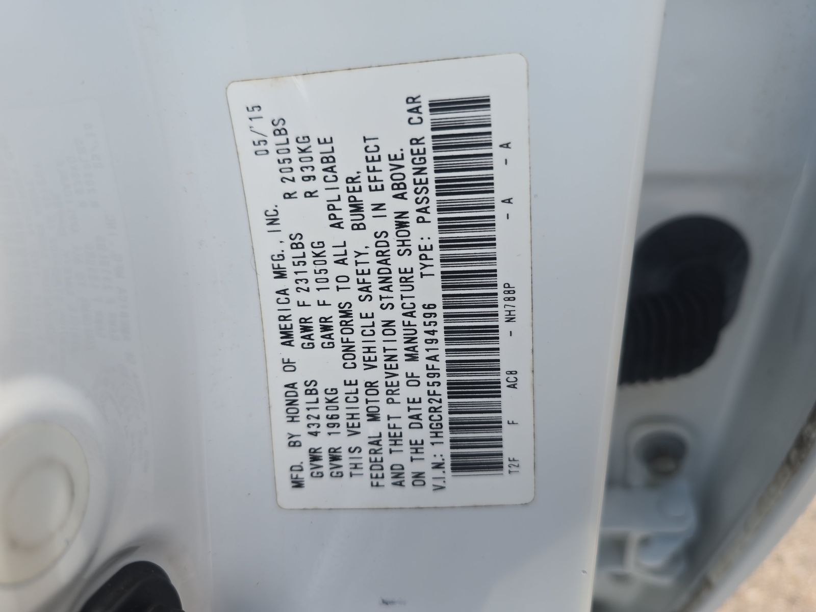 2015 Honda Accord Sedan Sport FWD