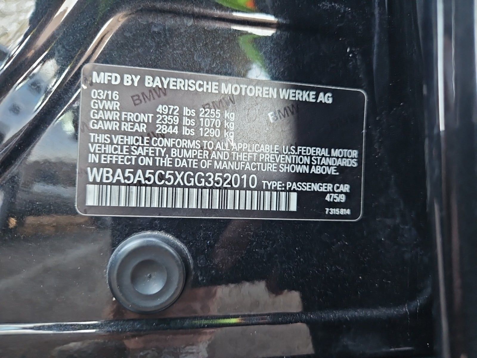 2016 BMW 5 Series 528i RWD