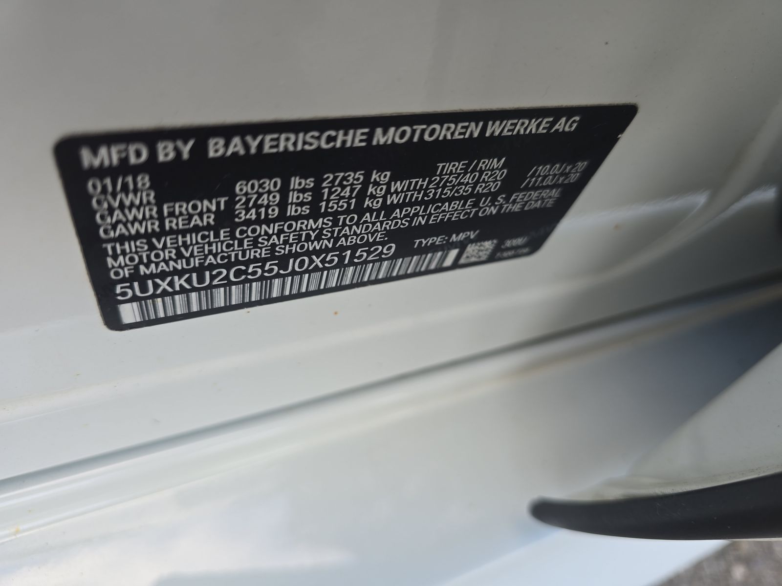 2018 BMW X6 xDrive35i AWD