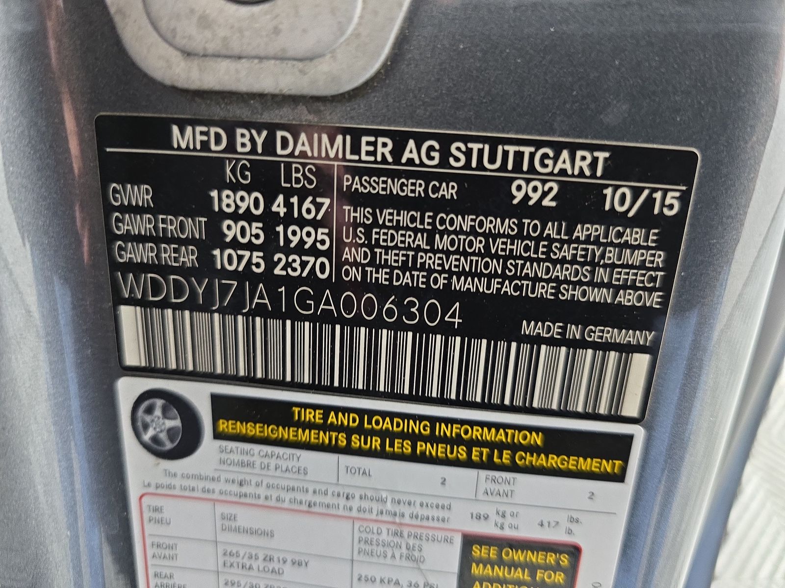 2016 Mercedes-Benz Mercedes-AMG GT AMG S RWD