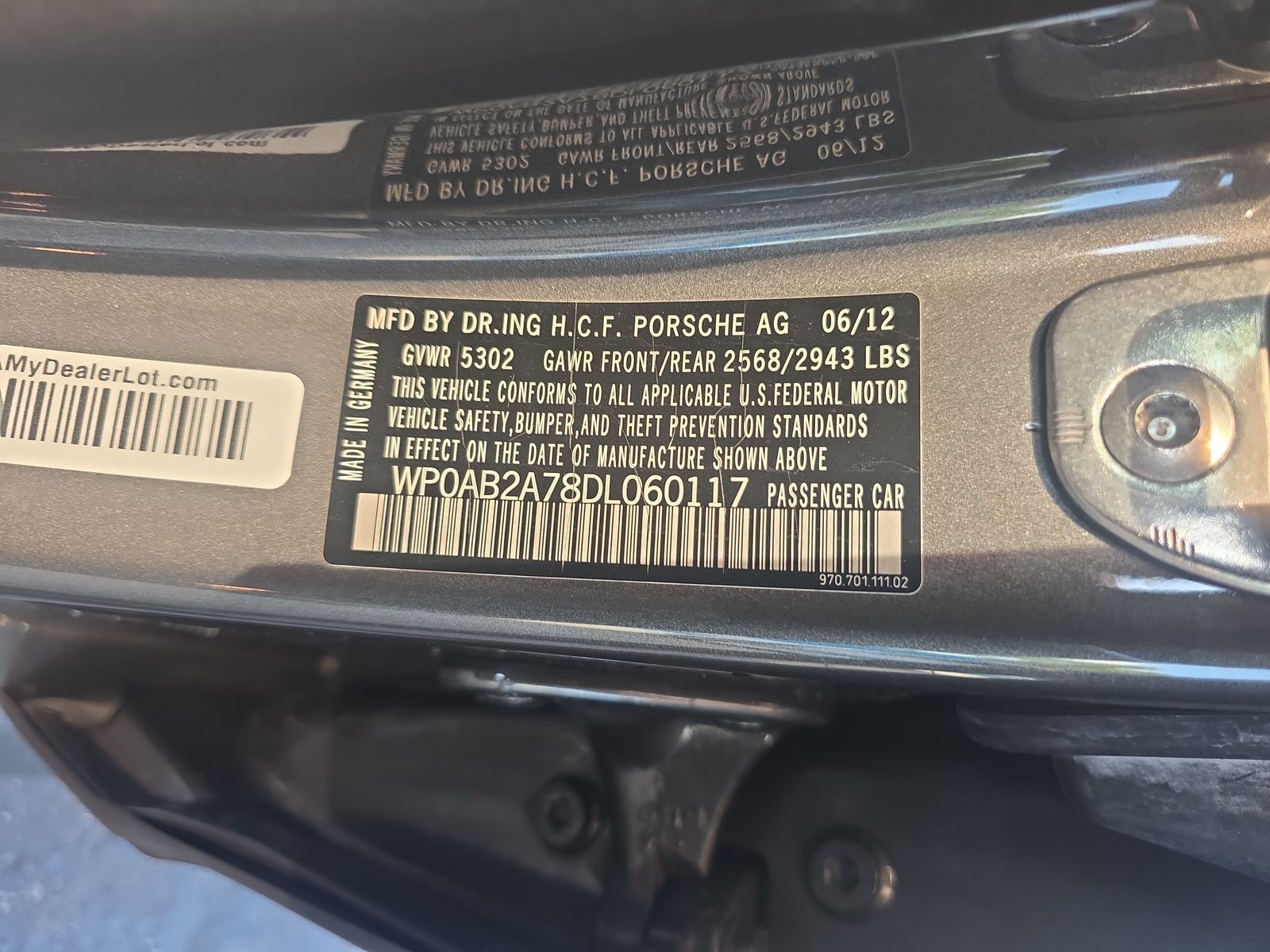 2013 Porsche Panamera S RWD