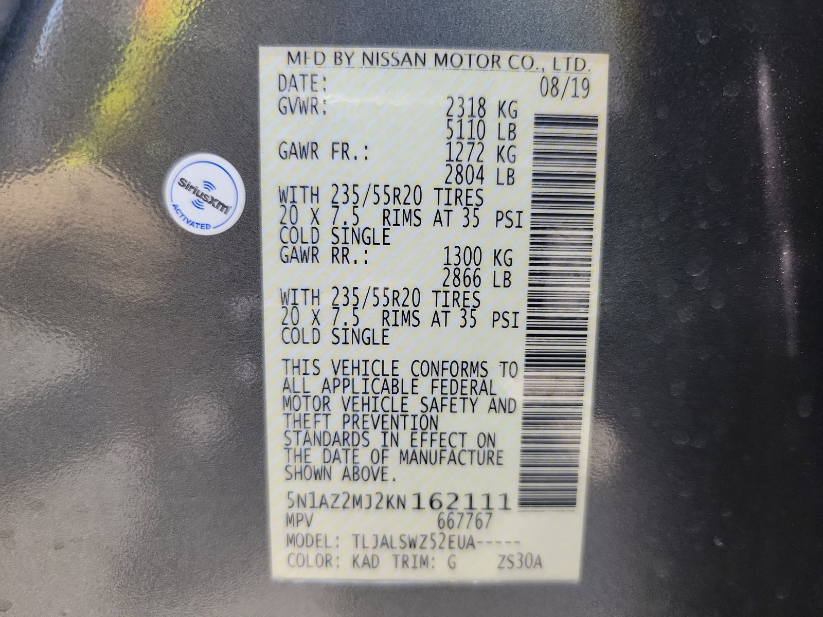 2019 Nissan Murano Platinum FWD