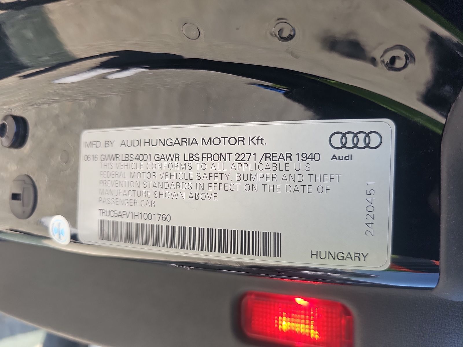 2017 Audi TT 2.0T AWD