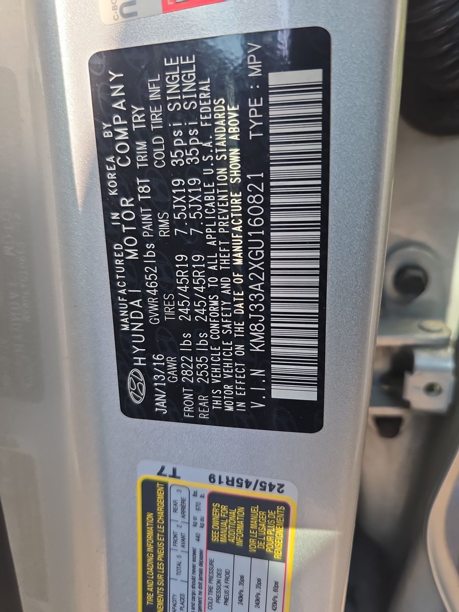 2016 Hyundai Tucson Limited FWD