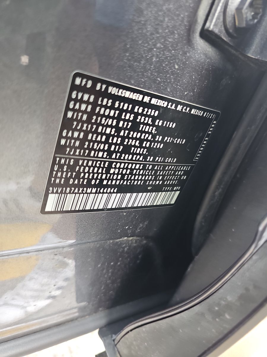 2021 Volkswagen Tiguan 2.0T S FWD