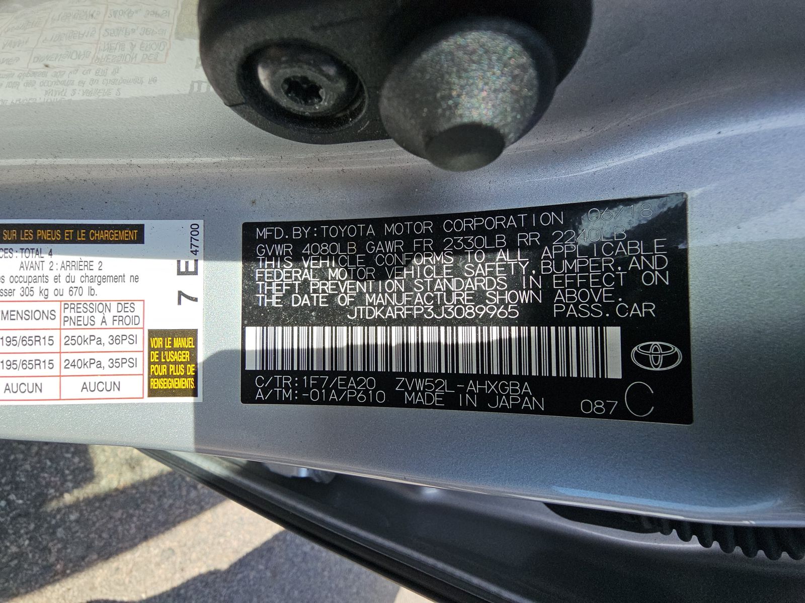 2018 Toyota Prius Prime Premium FWD