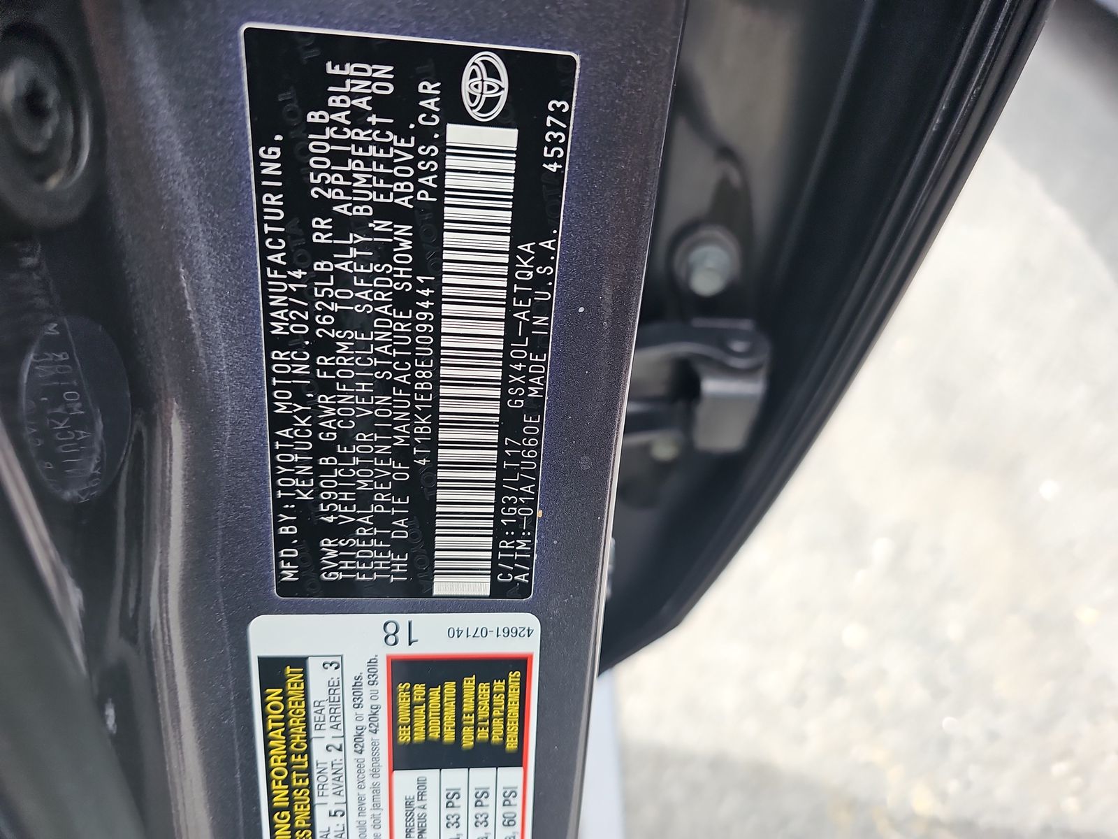 2014 Toyota Avalon XLE Touring FWD