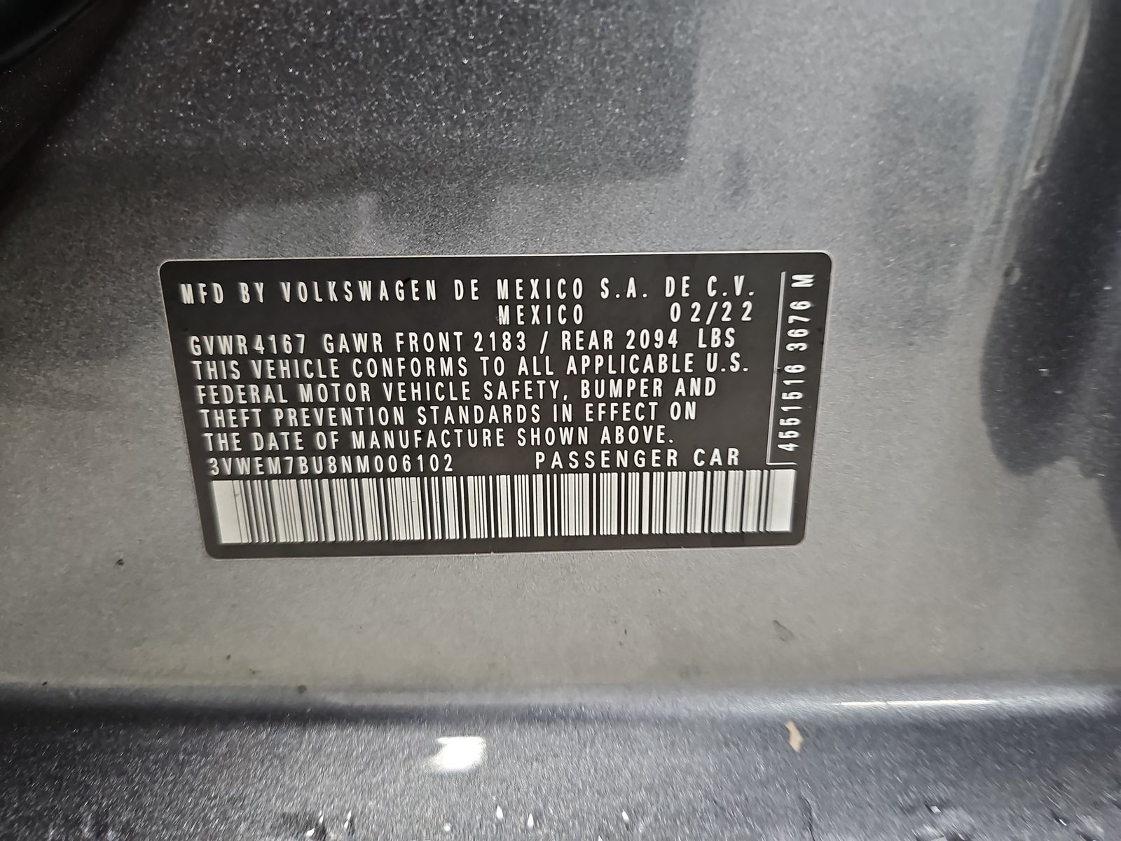 2022 Volkswagen Jetta 1.5T SE FWD