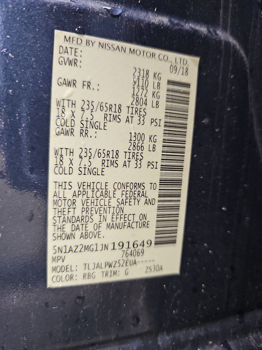 2018 Nissan Murano S FWD