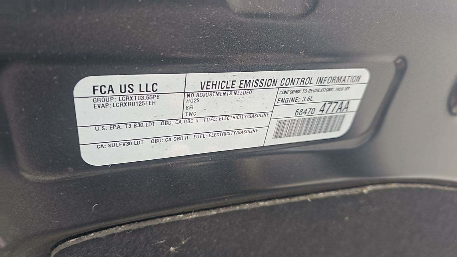 2020 Chrysler Pacifica Hybrid Touring L FWD
