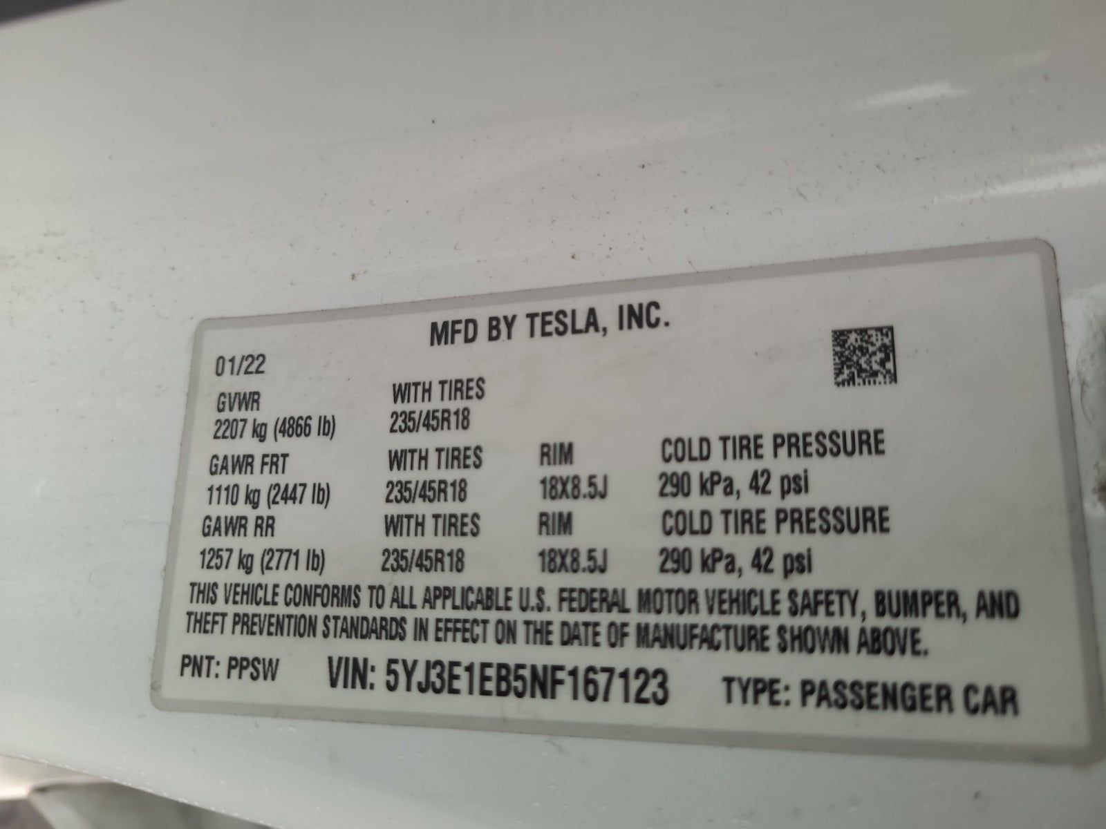 2022 Tesla Model 3 Long Range AWD