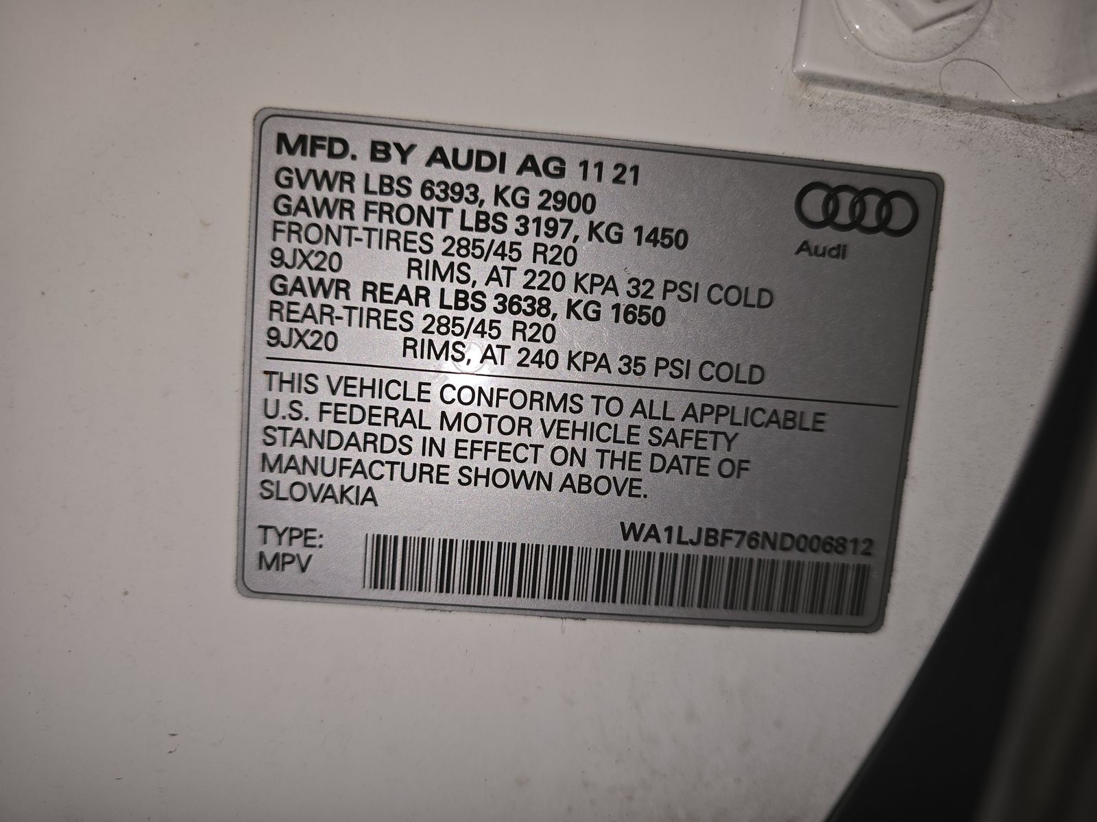 2022 Audi Q7 Premium Plus AWD