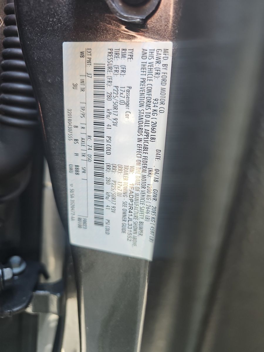 2018 Ford Focus Electric FWD
