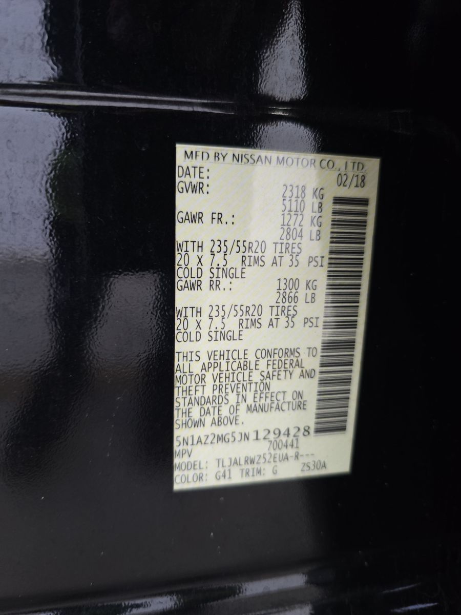 2018 Nissan Murano SL FWD