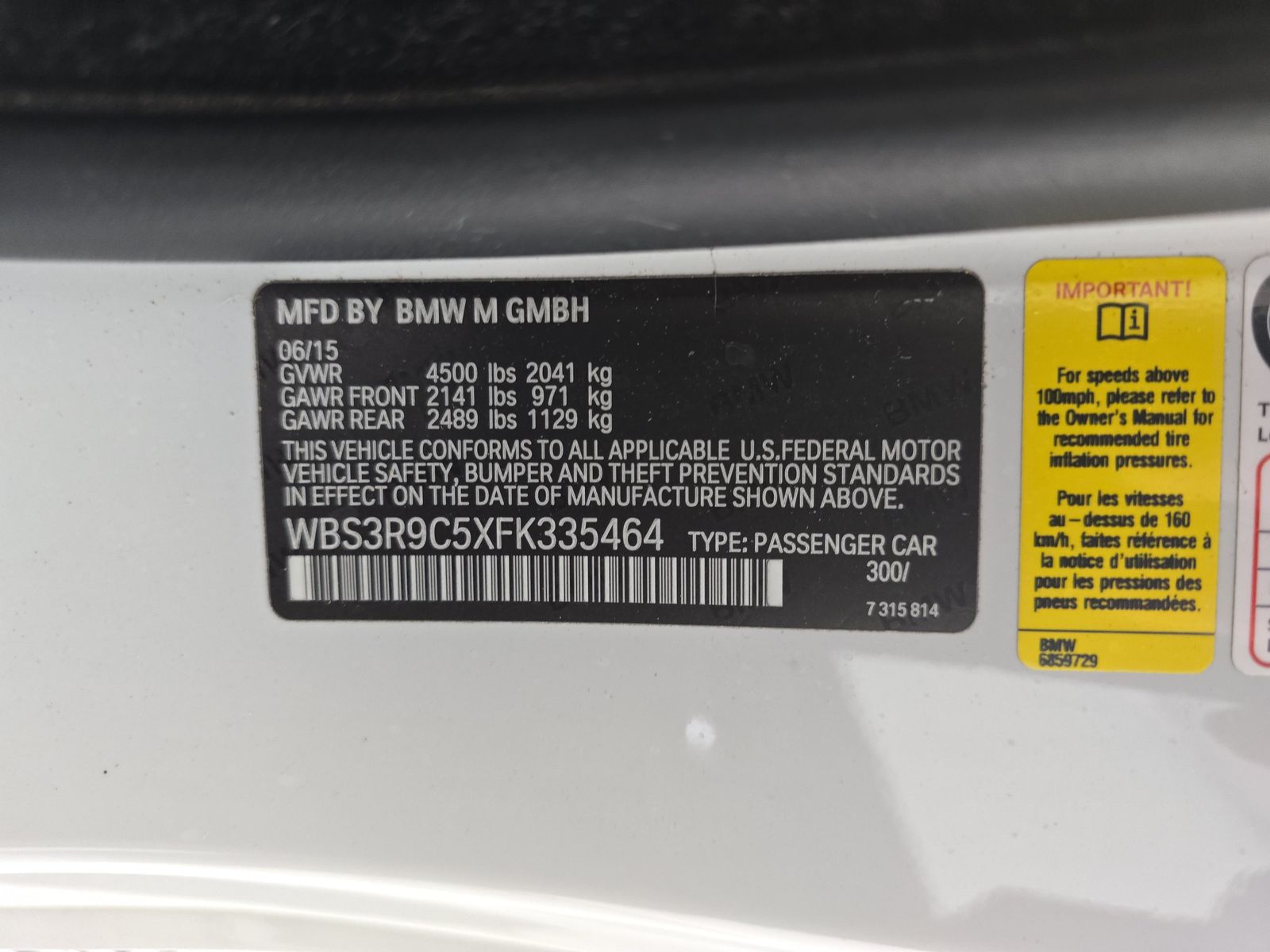 2015 BMW M4 Base RWD