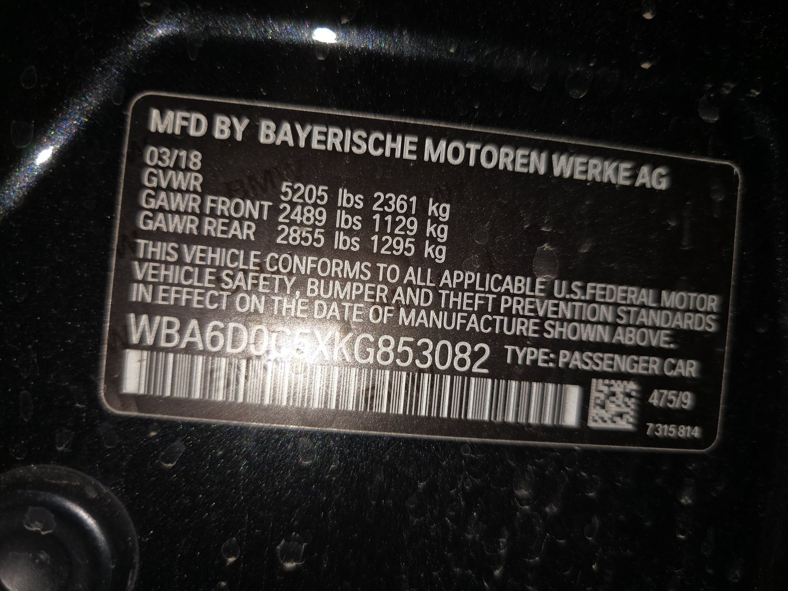 2019 BMW 6 Series 640i RWD