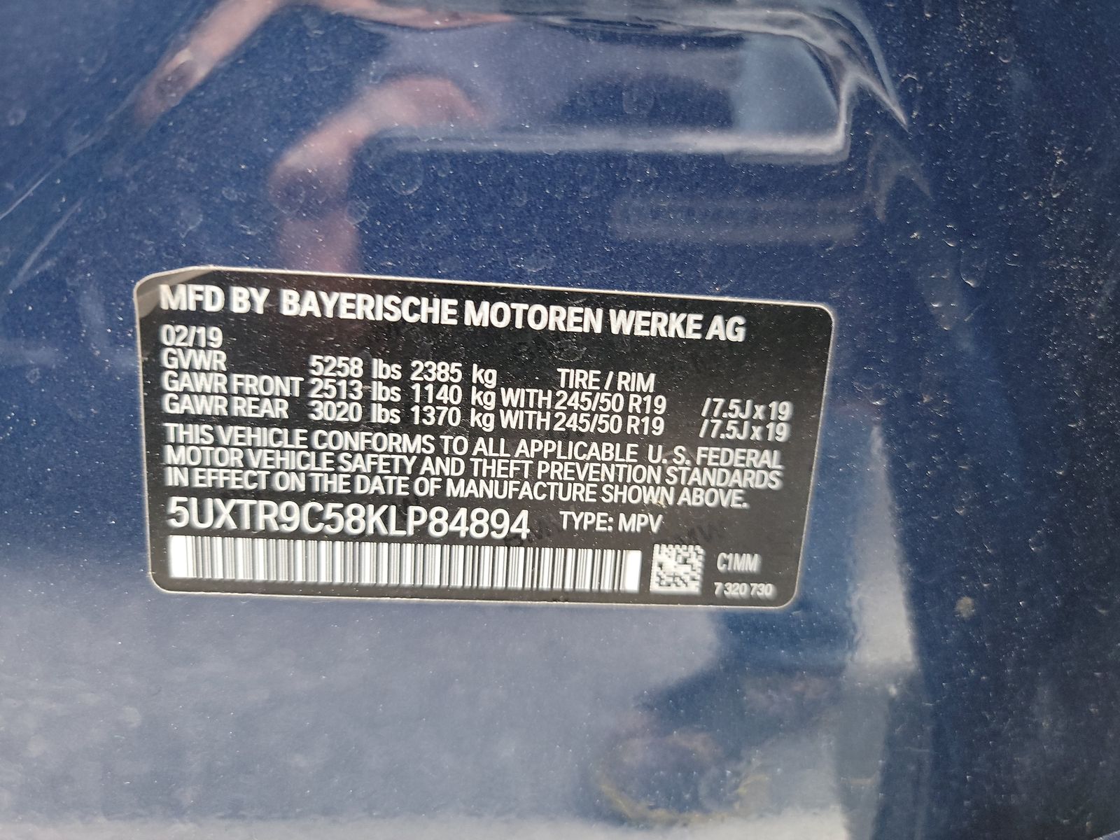 2019 BMW X3 xDrive30i AWD