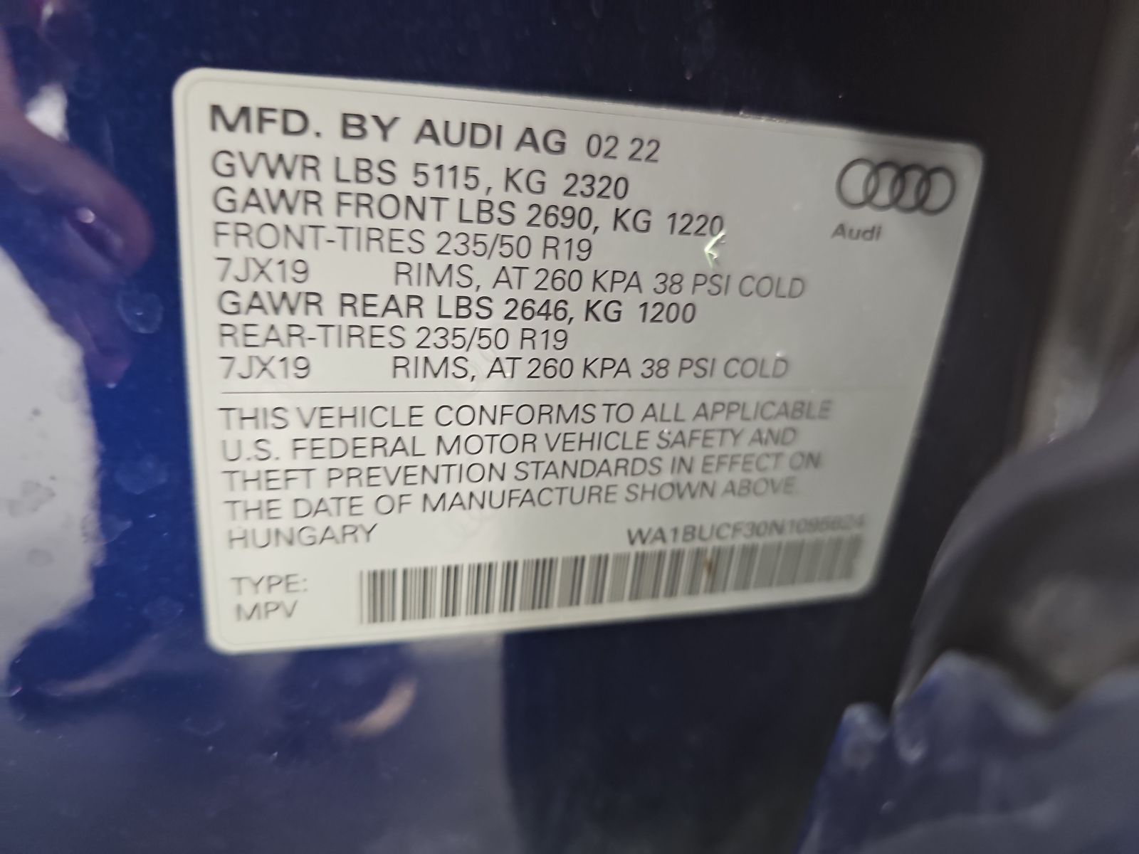 2022 Audi Q3 2.0T Premium Plus AWD