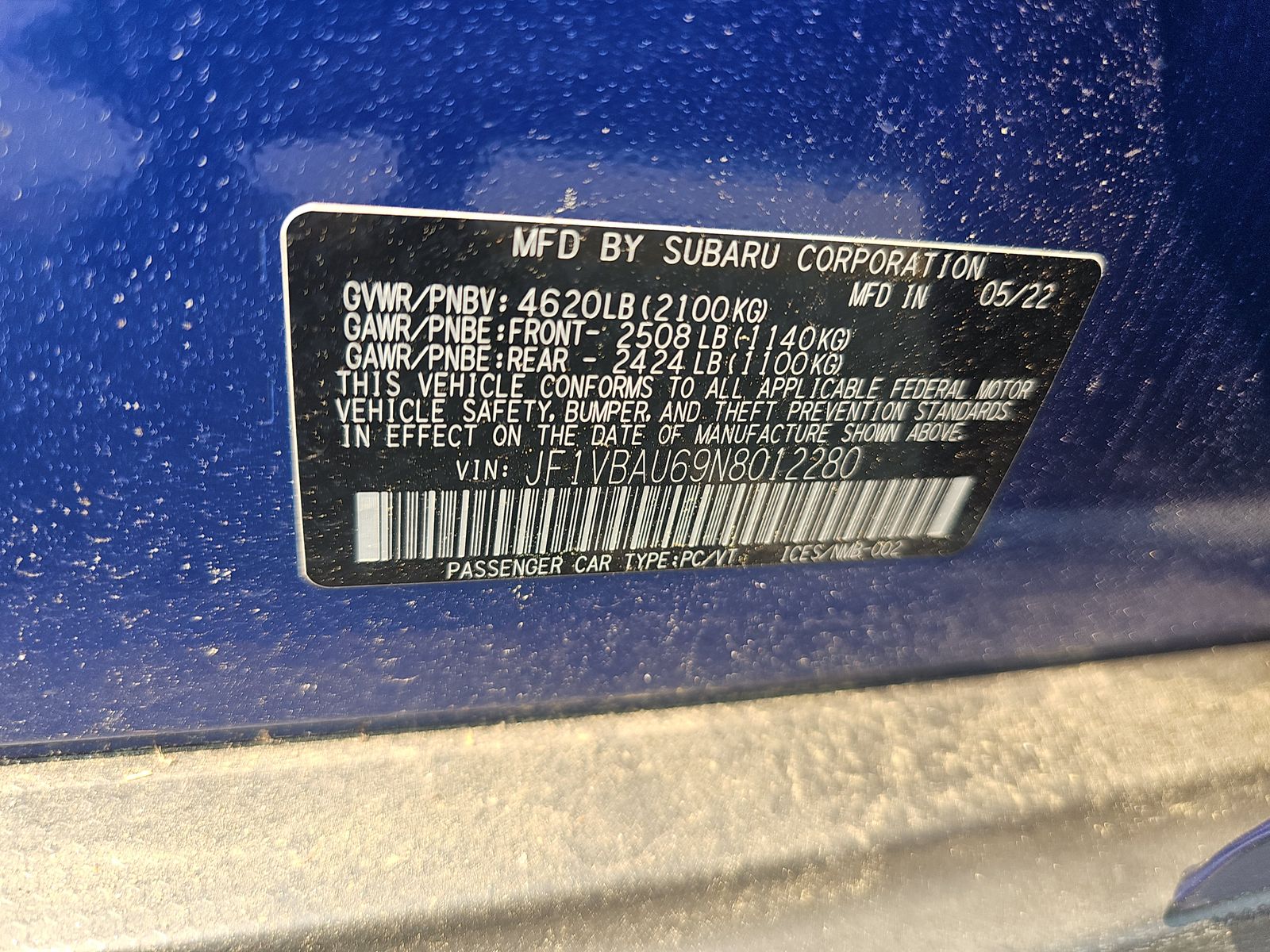 2022 Subaru WRX GT AWD